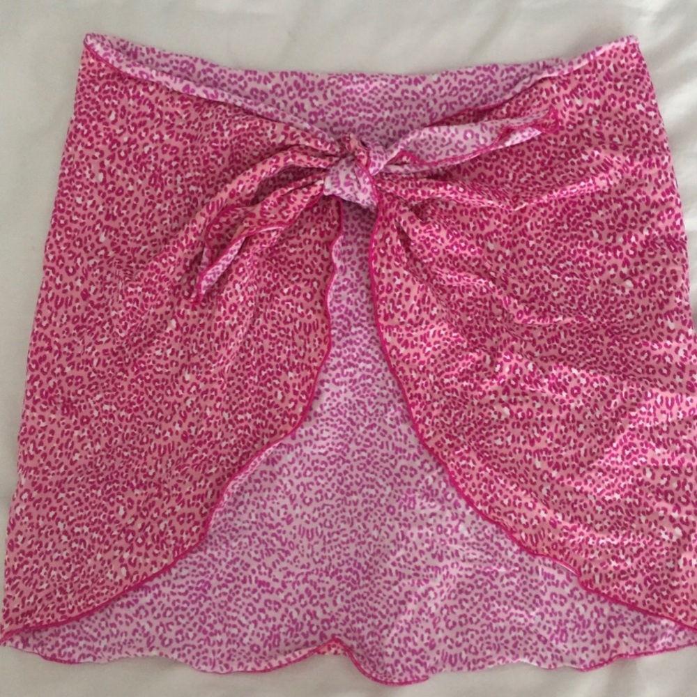 Kiwi St. Tropez Pink Cheetah Sarong, Girls M/L
